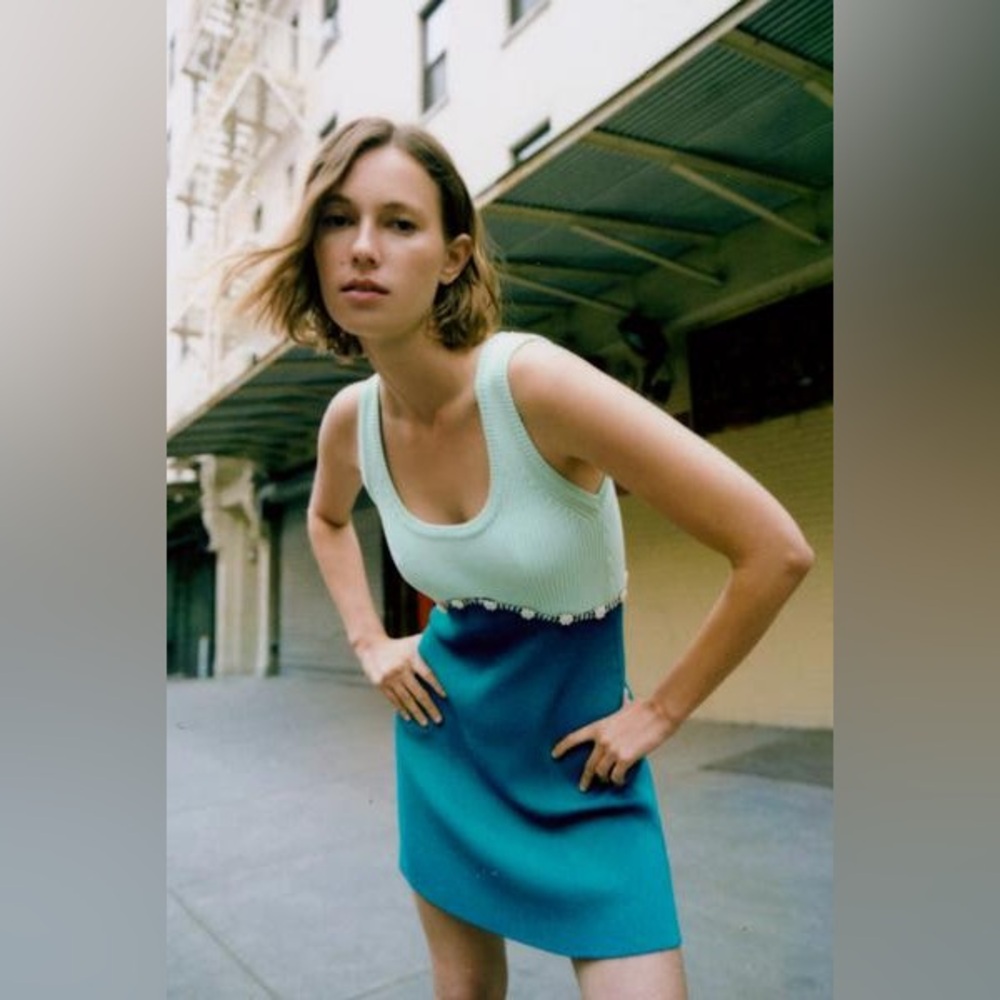 Zara Jewel Appliqué Knit Dress
